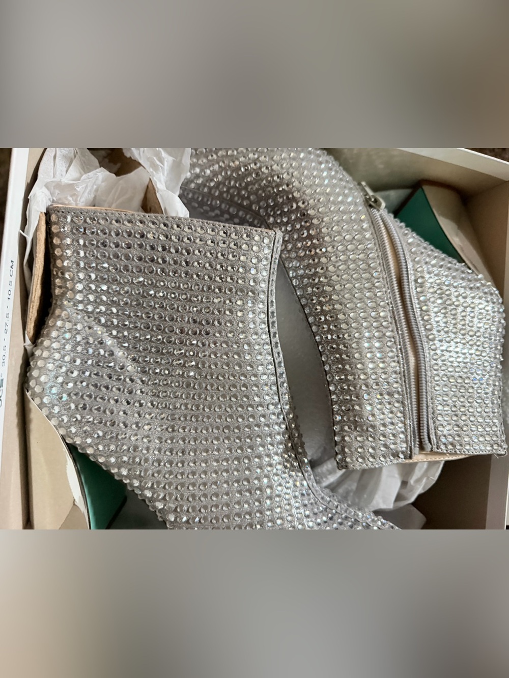 Betsey Johnson White Shoe Box with Barcode Label